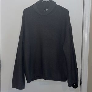 Divided Grey Knit Turtleneck Sweater